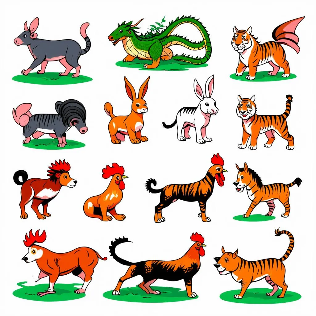 12 Zodiac Animals