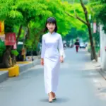 áo dài trắng thướt tha