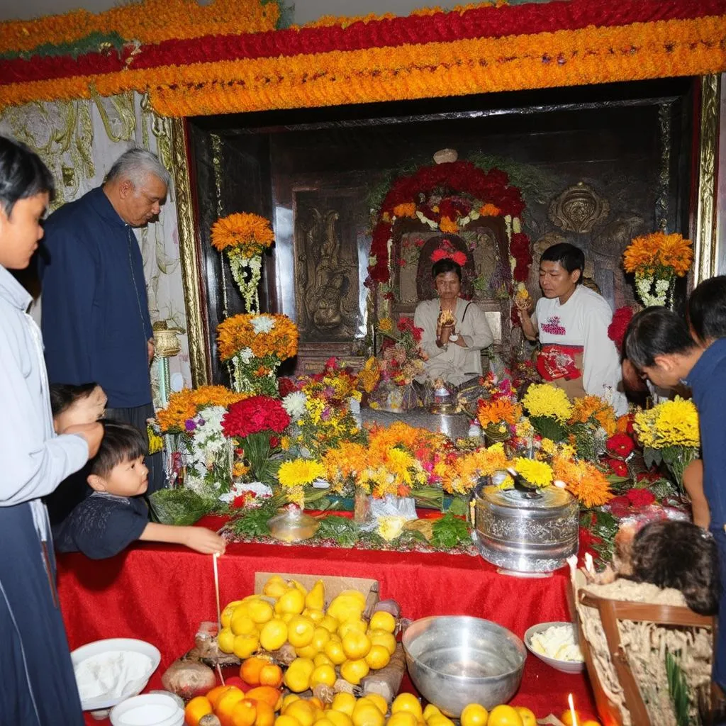 Bàn thờ tổ tiên ngày Tết