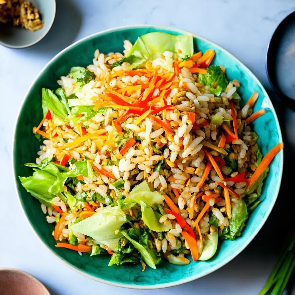 Vietnamese mixed rice paper salad