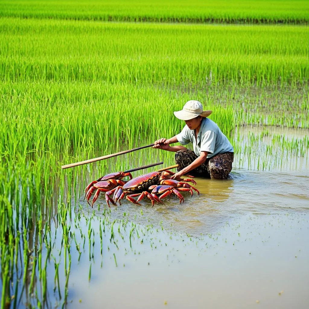 bắt cua đồng