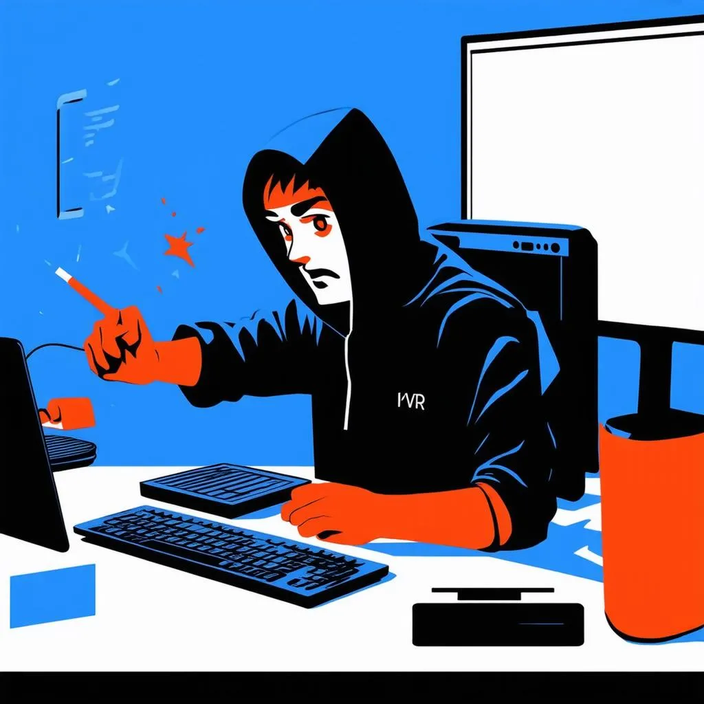 Hacker đang tấn công máy tính