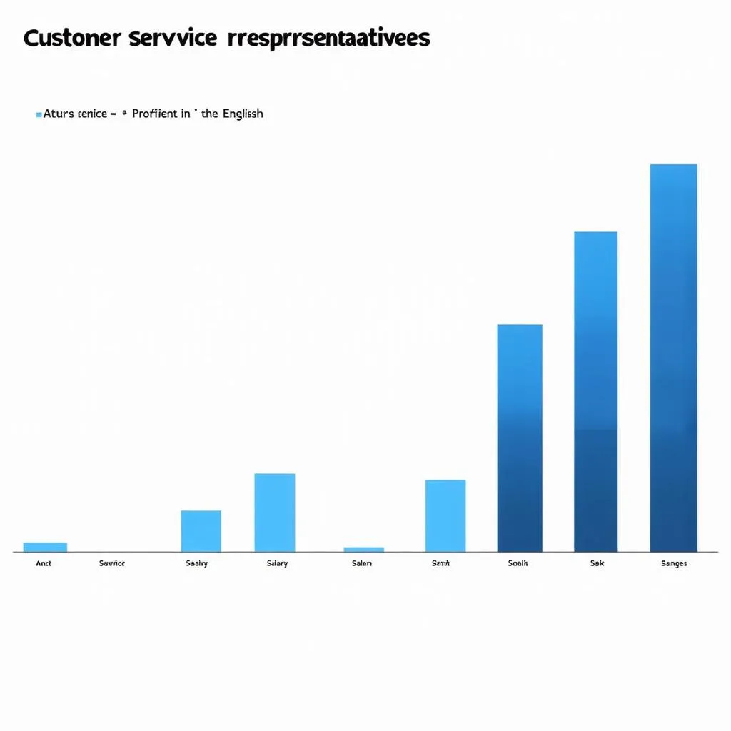 Biểu đồ mức lương của nhân viên chăm sóc khách hàng tiếng Anh