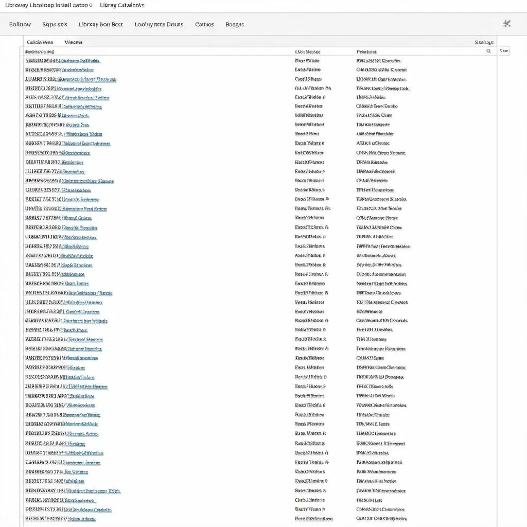 Catalog thư viện