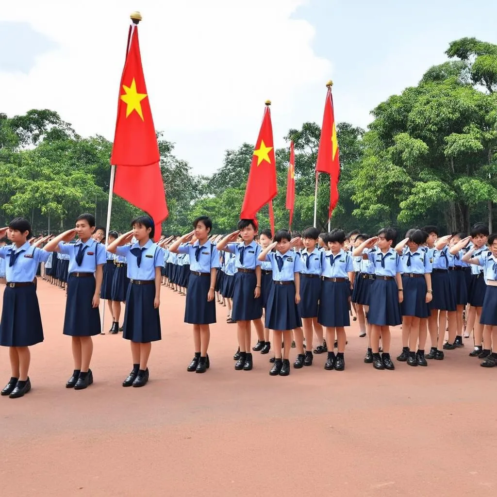 chào cờ đầu tuần