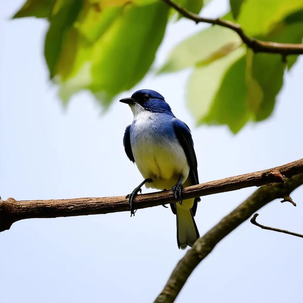 Chim én đậu trên cây đậu