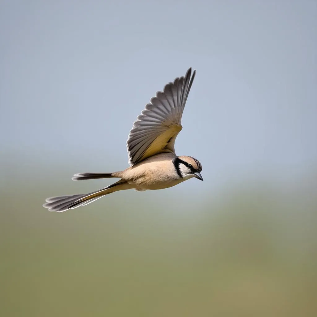 Chim mockingbird đang bay lượn