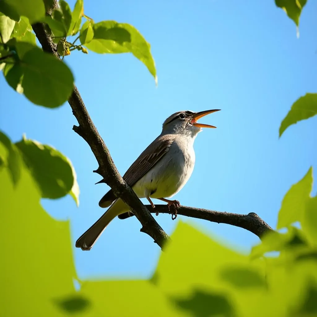 Chim mockingbird đang hót