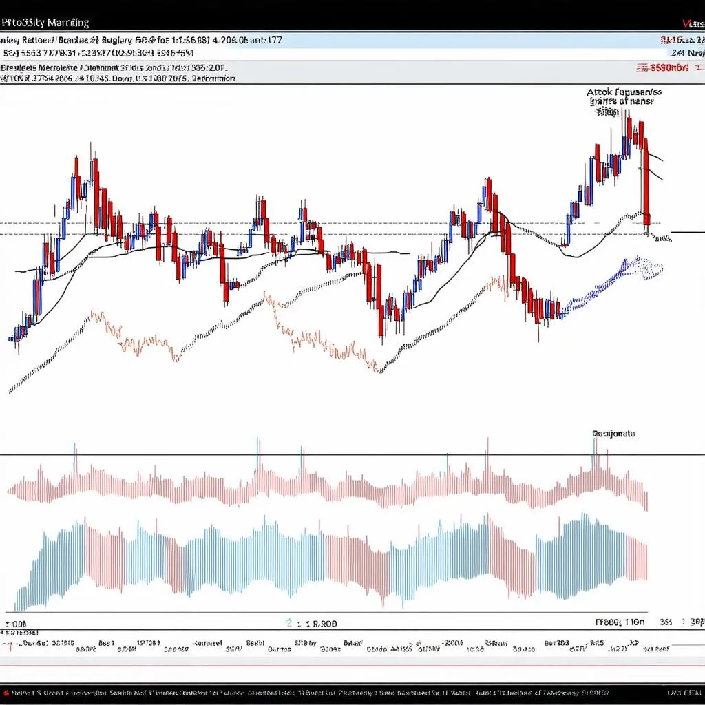 Stock market trading chart