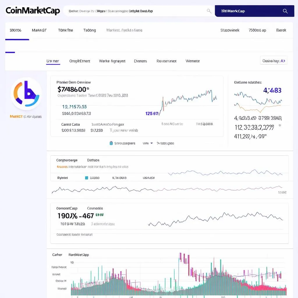 Giao diện CoinMarketCap