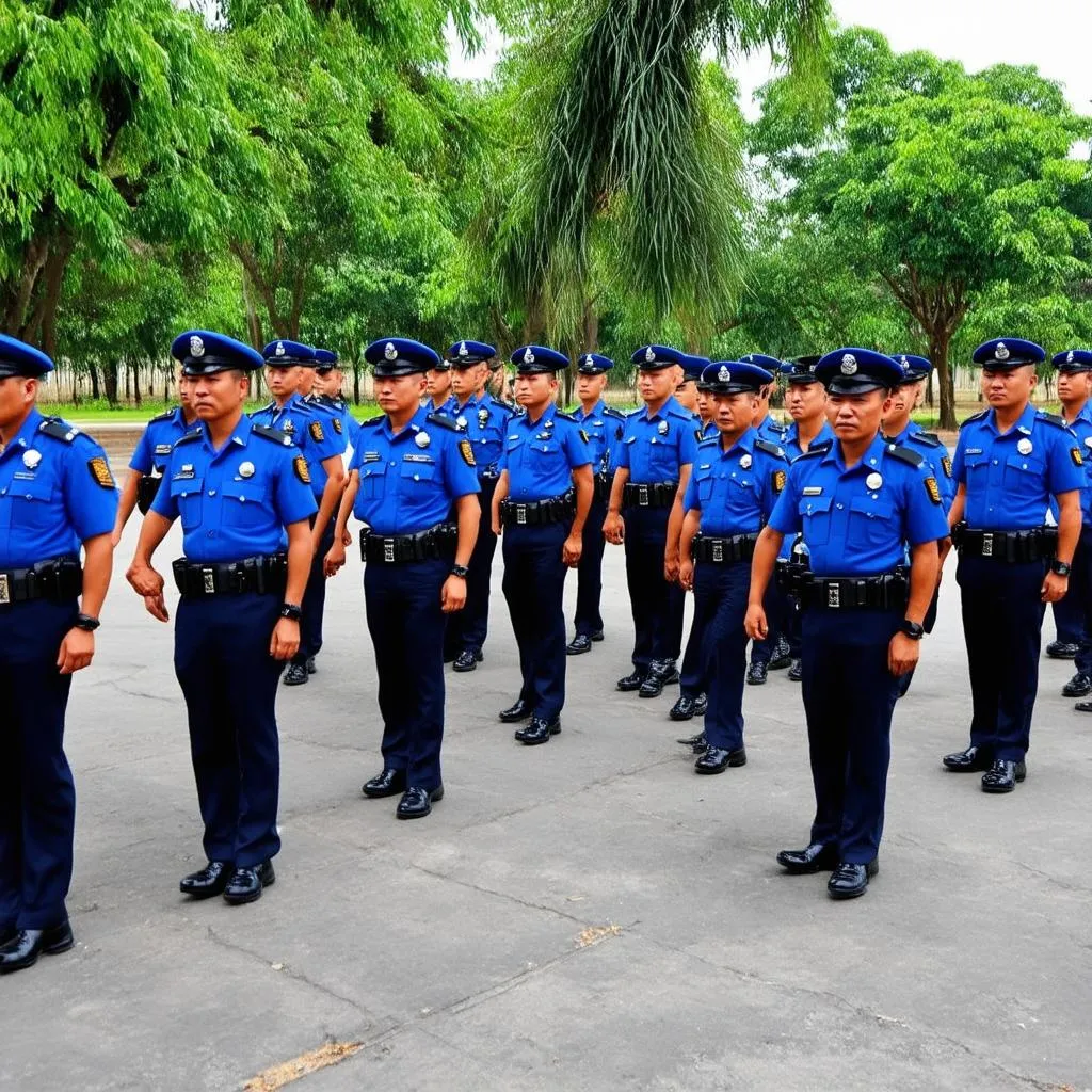 Công an nghĩa vụ tập luyện