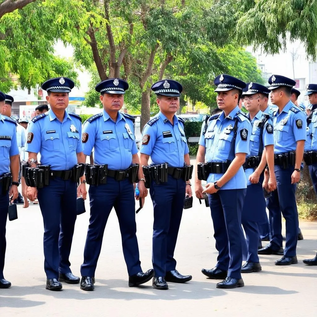 Công An Nhân Dân làm việc