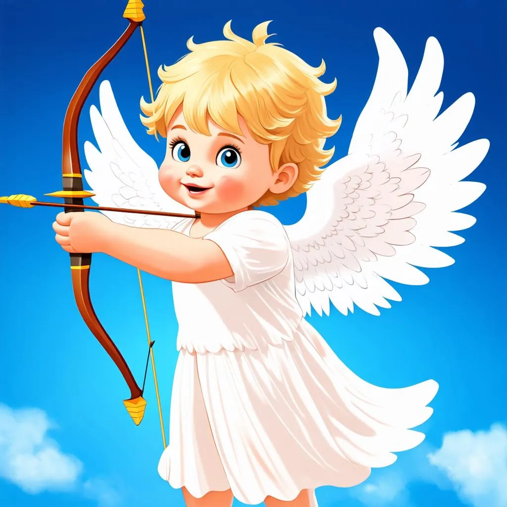 Cupid bắn mũi tên tình yêu