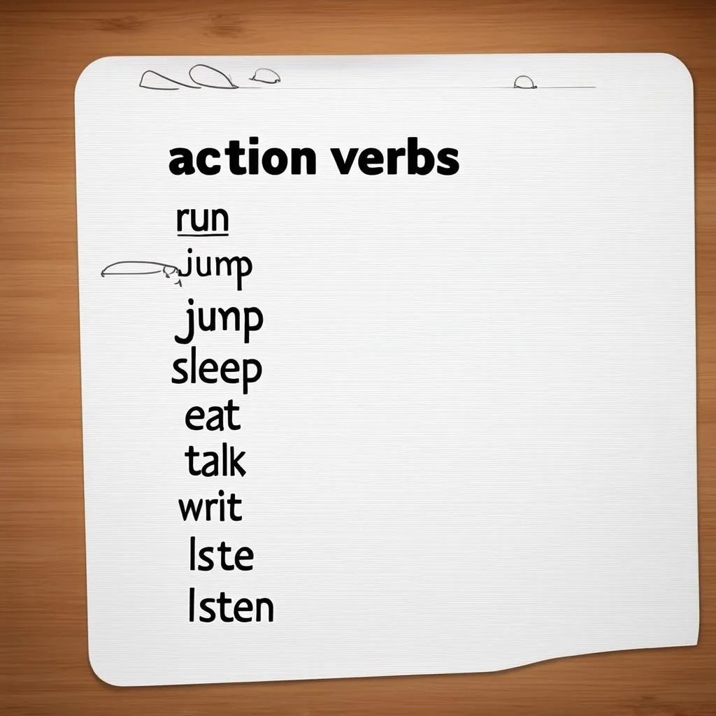 Action verb