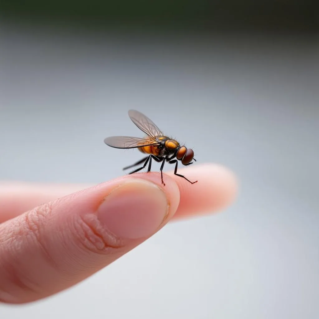 a hand swatting at a fly