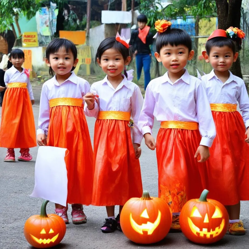 Trẻ em Việt Nam chơi Halloween