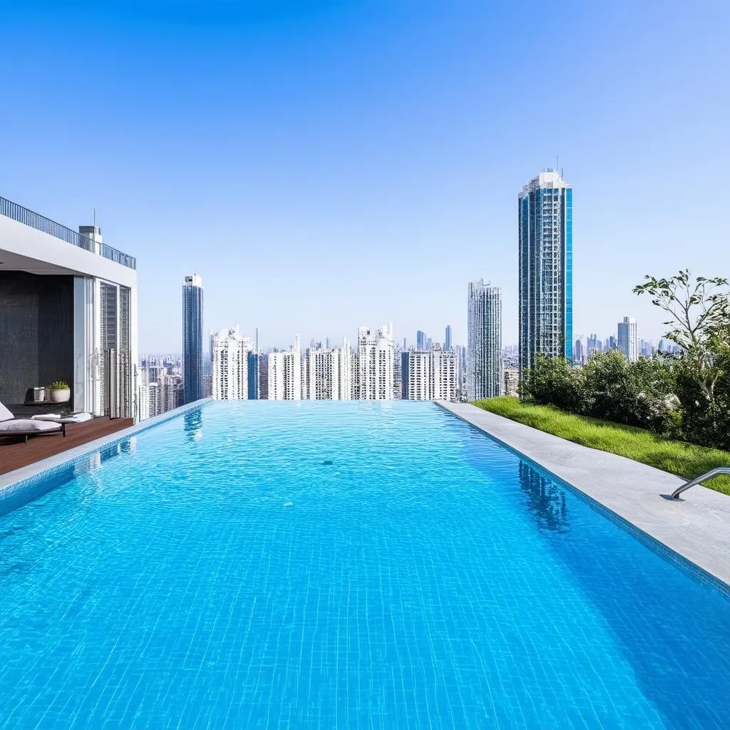 Hồ bơi vô cực tại condo