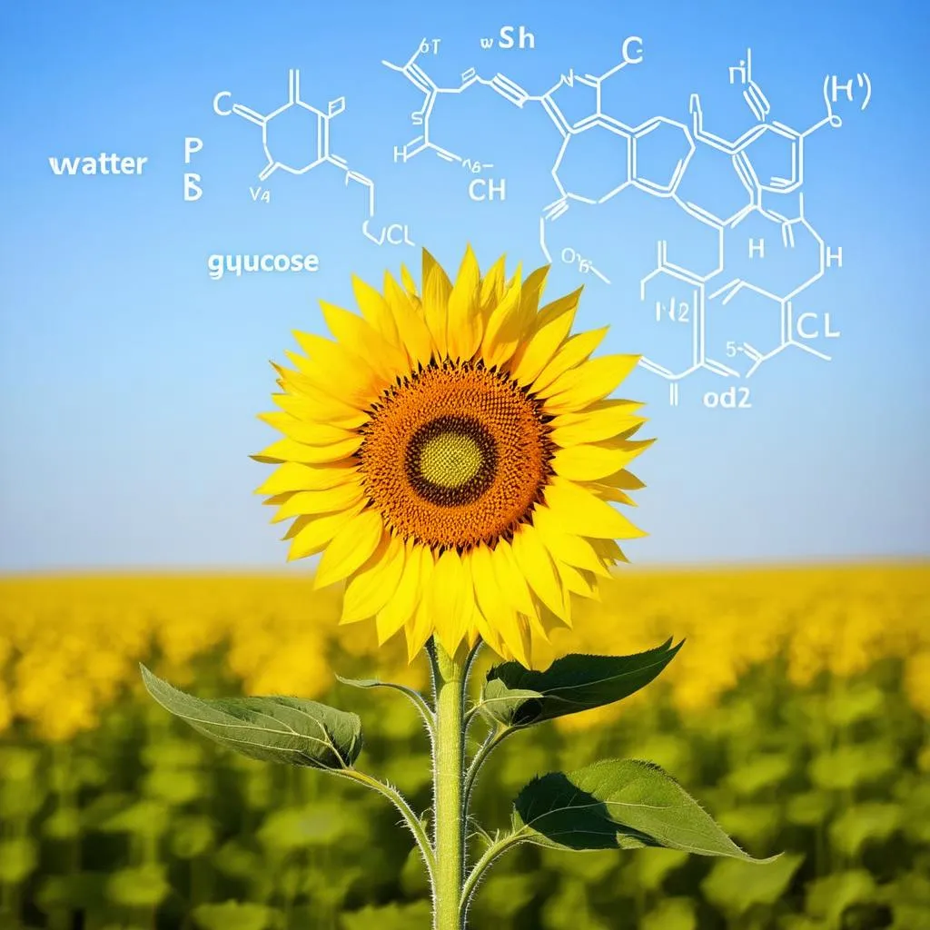 Sunflower and chemical formulas