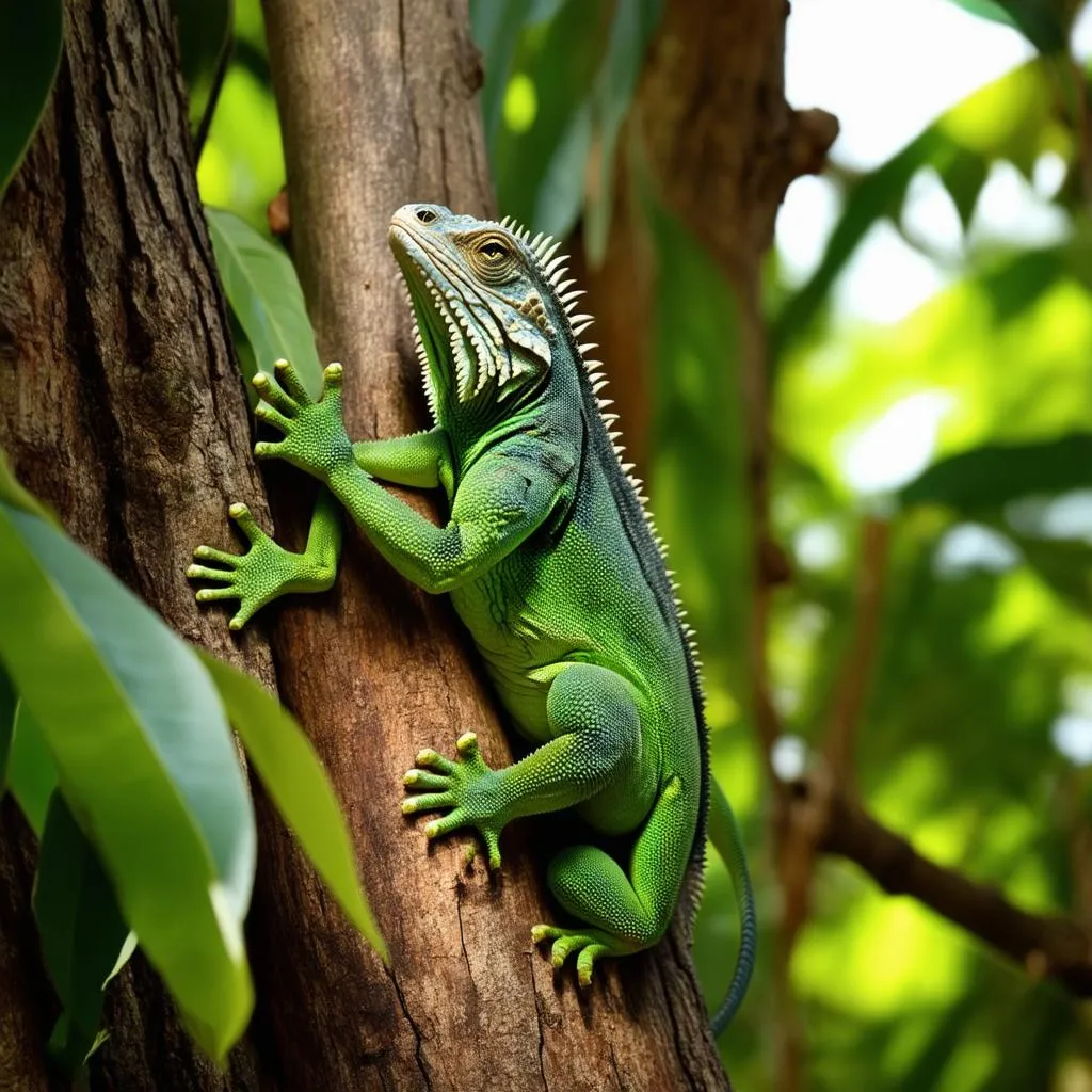 Iguana leo cây