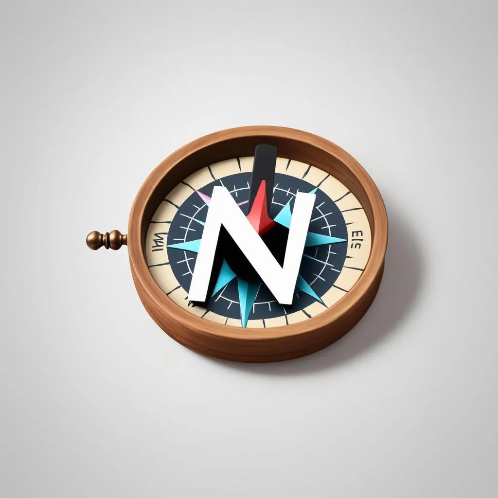 compass-with-letter-n