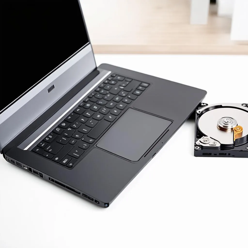 Laptop và ổ cứng HDD