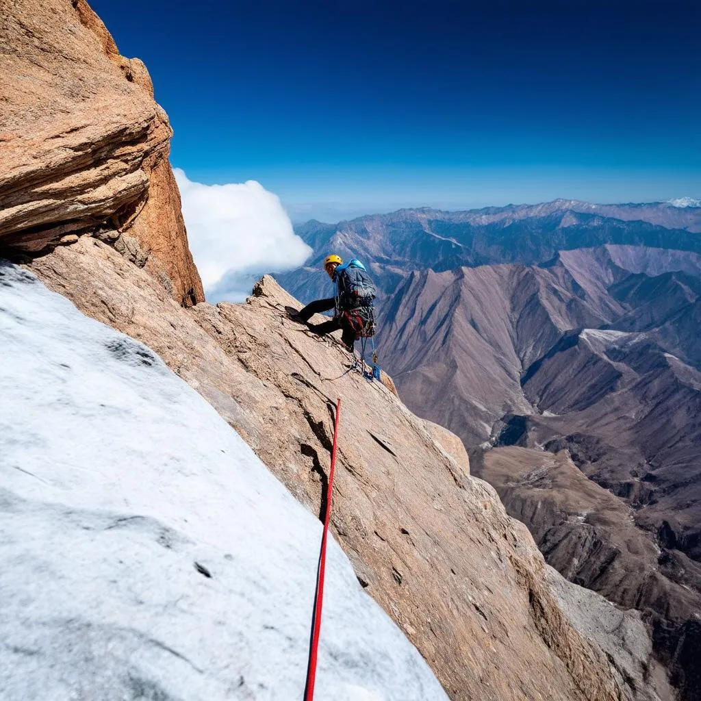 climbing mountain