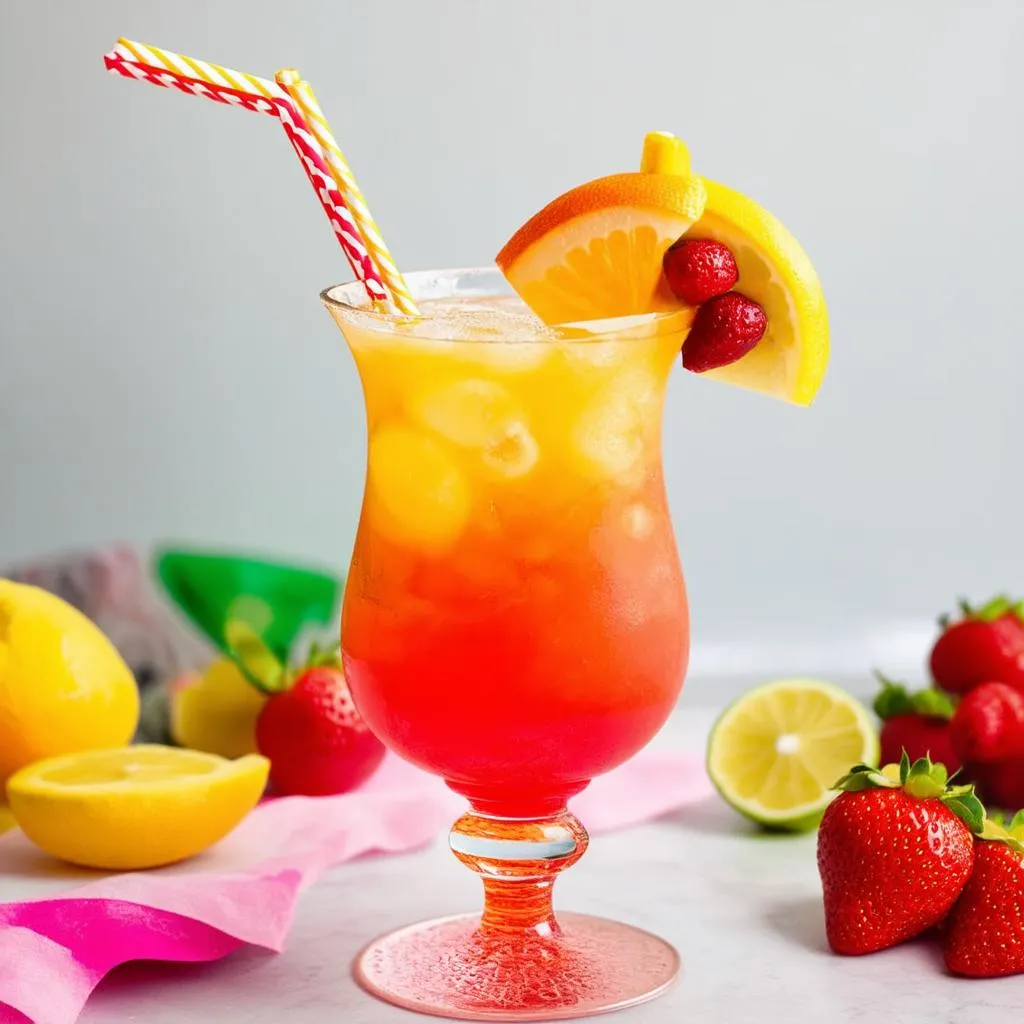 ly mocktail màu sắc