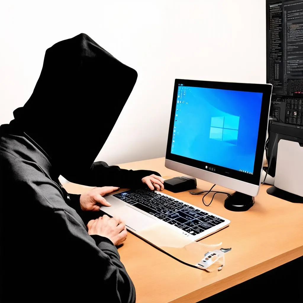 Hacker đang cố gắng truy cập vào máy tính