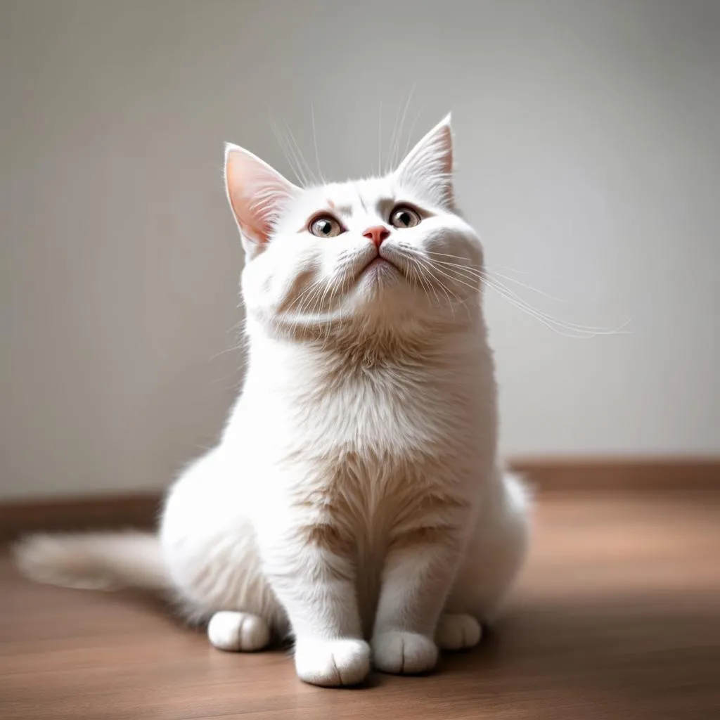 White Cat Sitting