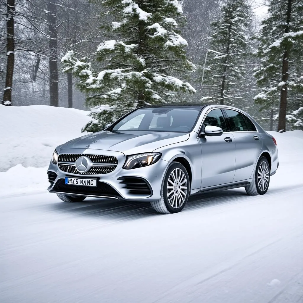 Mercedes-Benz 4MATIC in snow