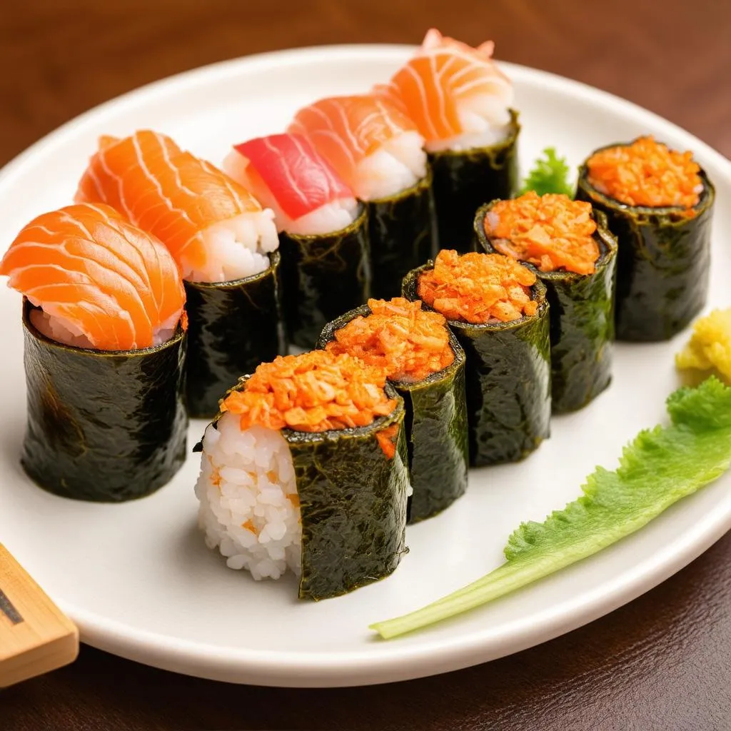 Món sushi cuộn rong biển