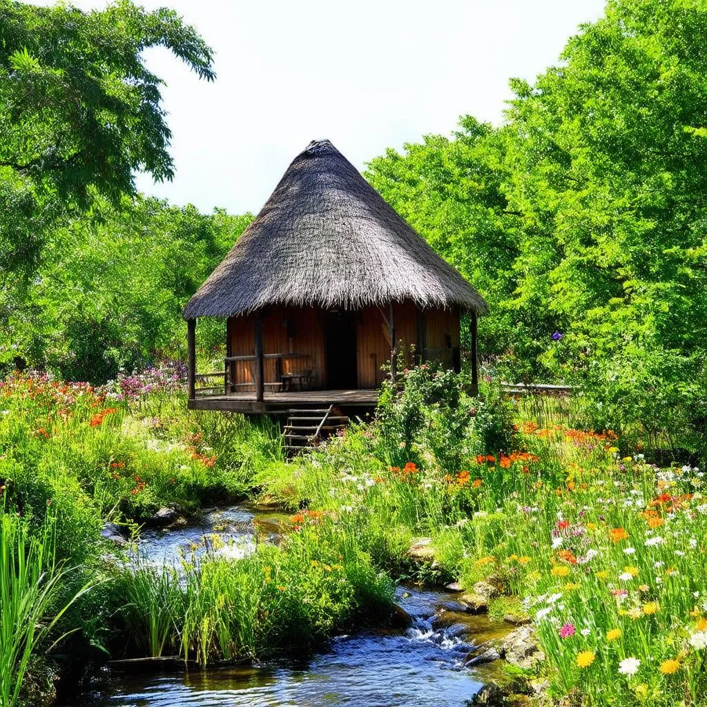 Small house in nature