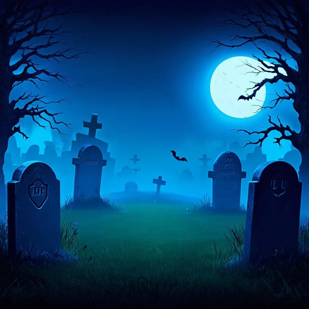 graveyard-at-night