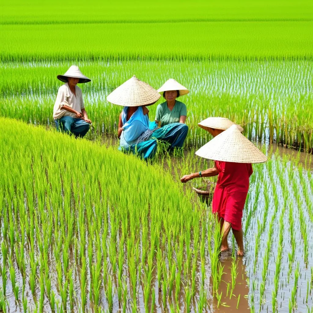 Nông dân làm ruộng