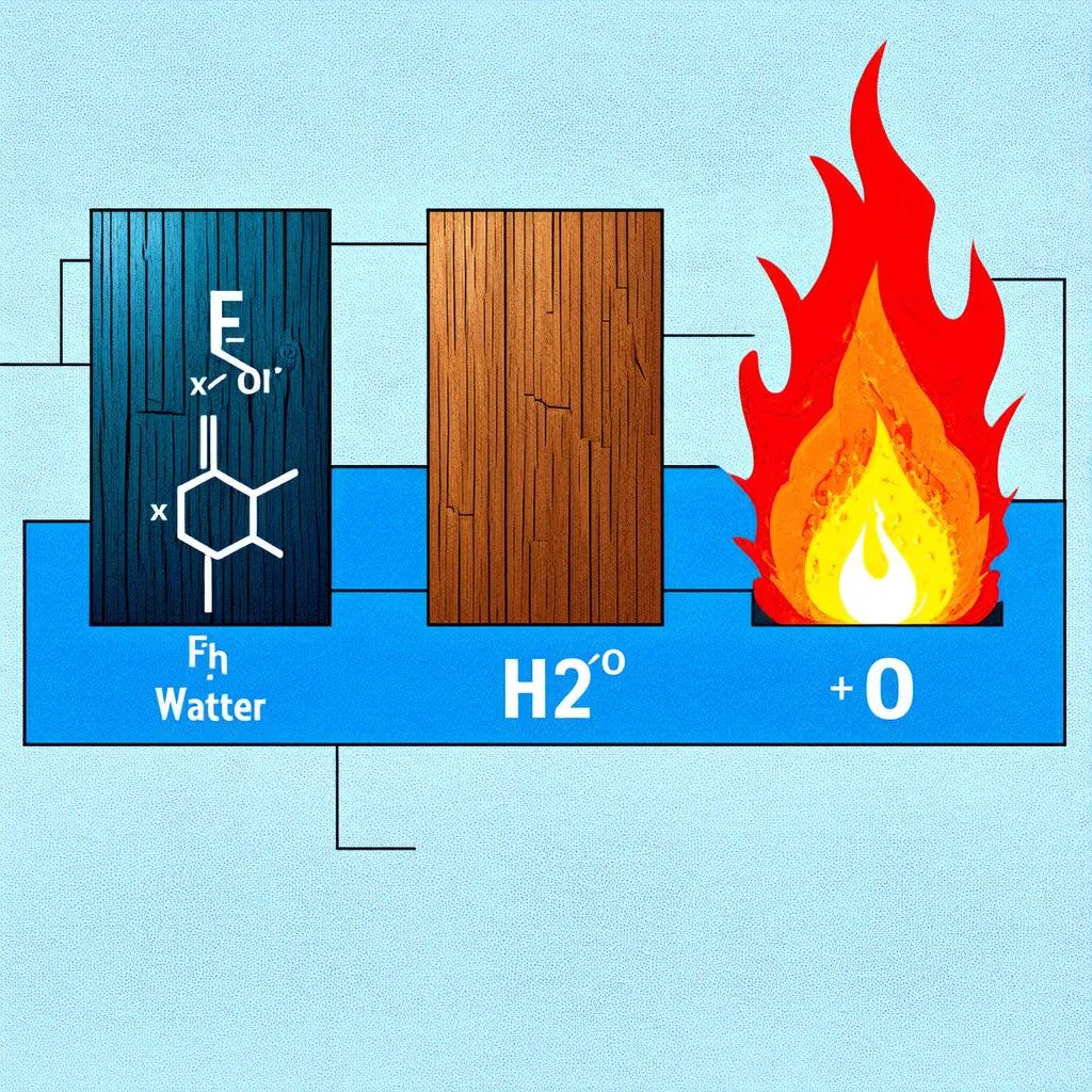 Five elements and chemical formulas