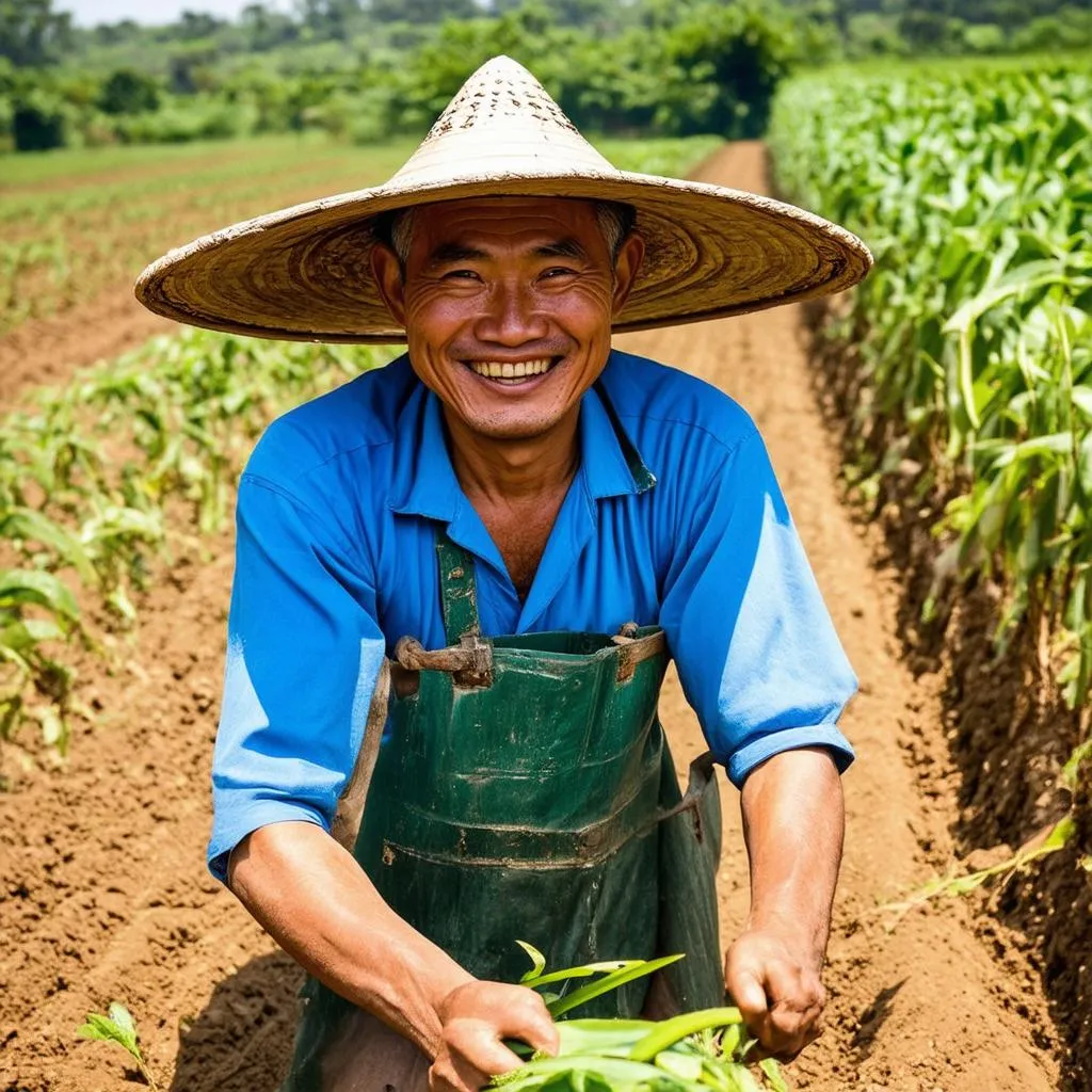 Người nông dân chân chất