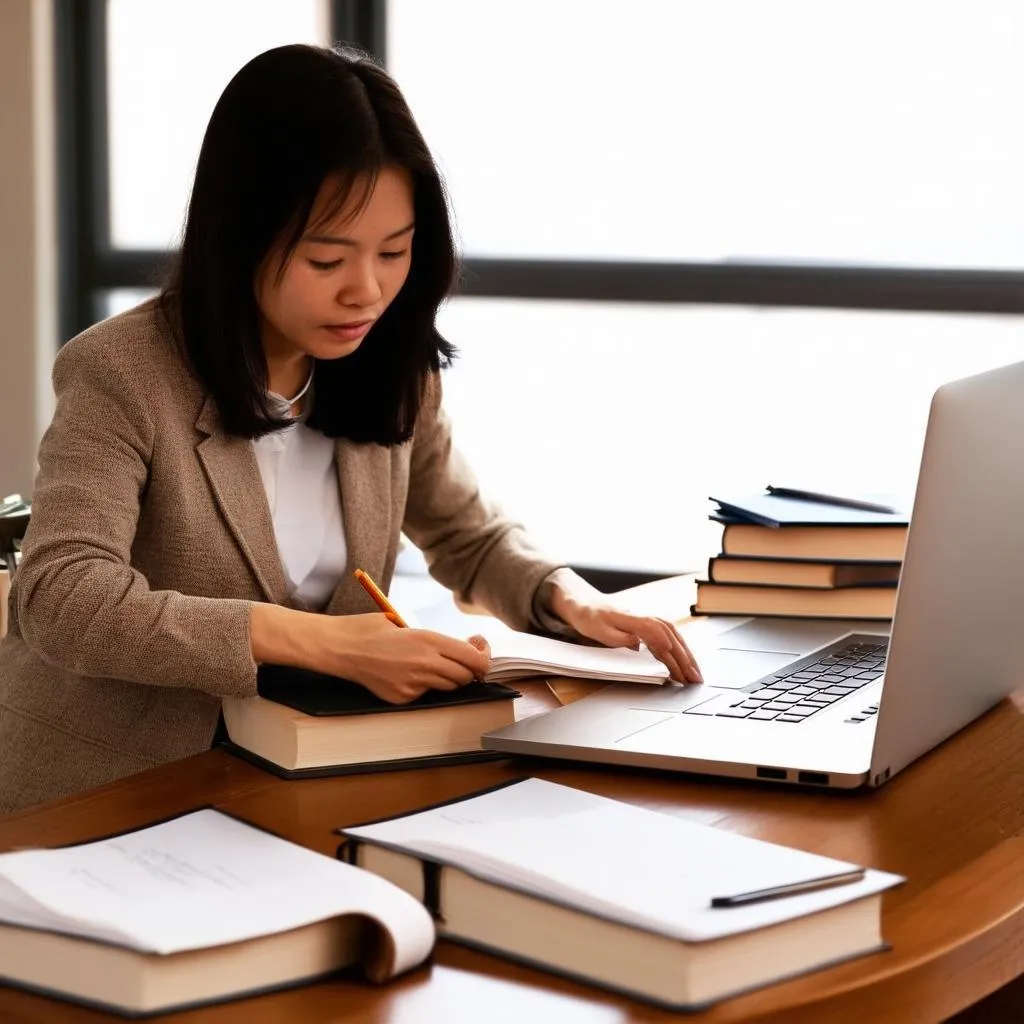 woman-researching-documents