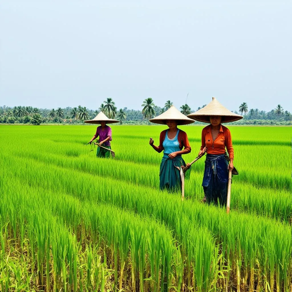 Nông dân canh tác