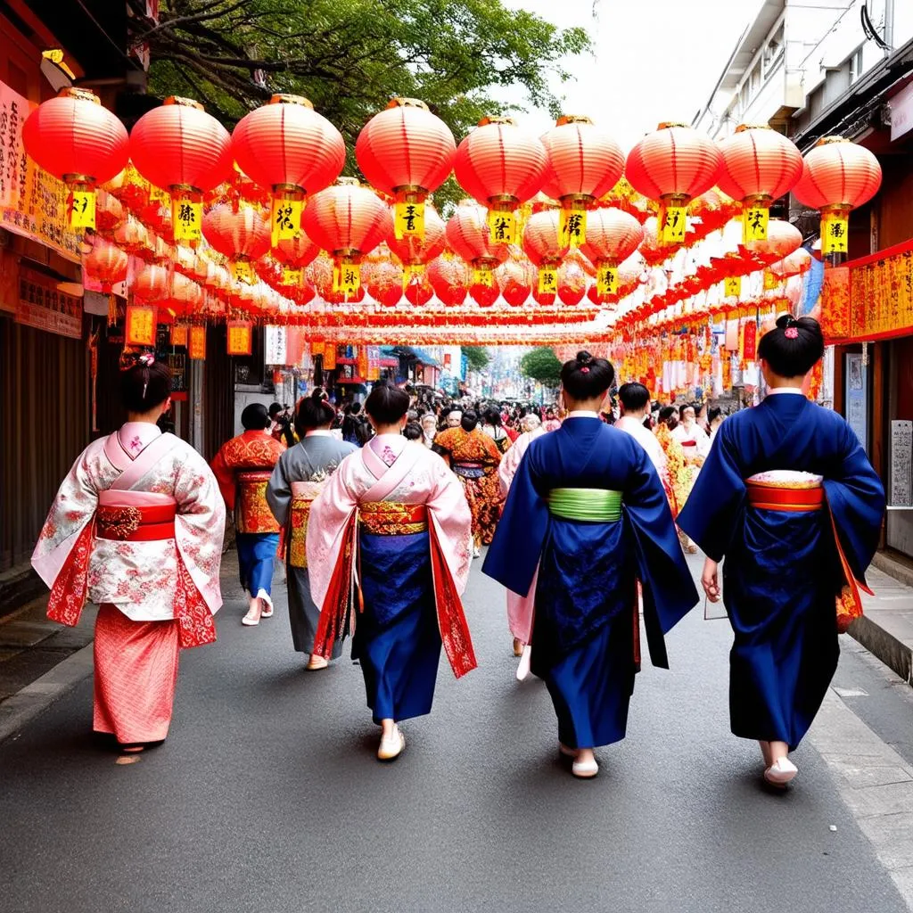 Oiran dô - lễ diễu hành của oiran