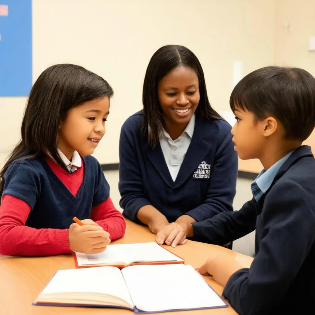 Parents choosing a school for their child