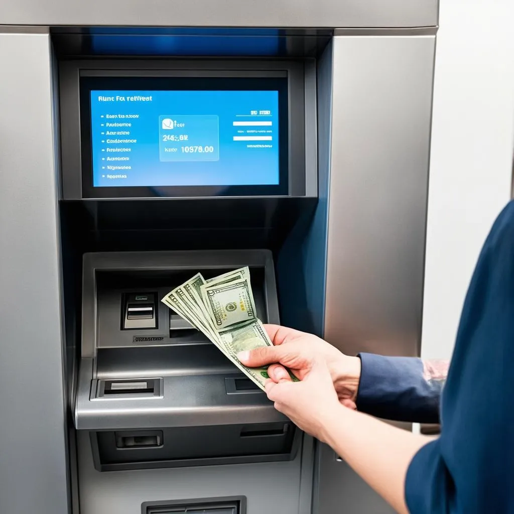 Rút tiền tại cây ATM