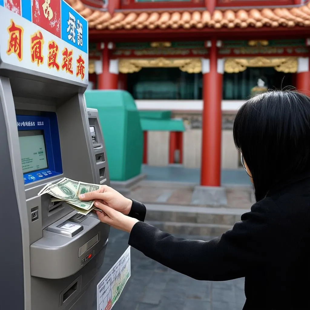 Rút tiền tại cây ATM