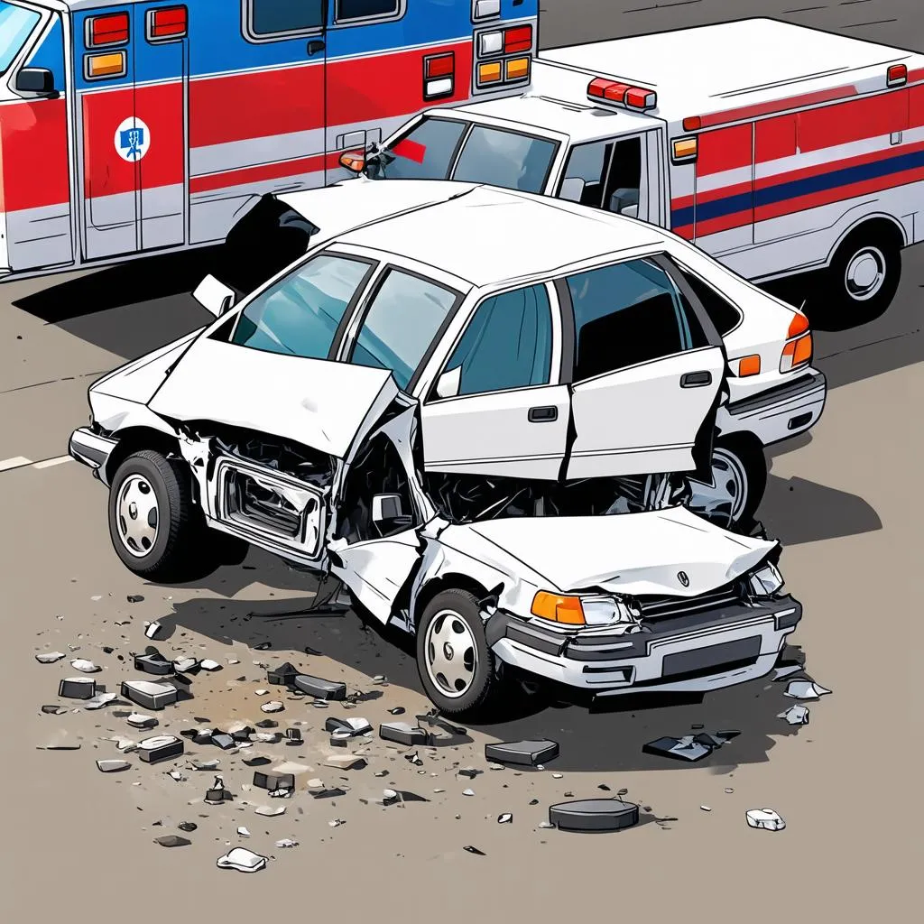 Traffic accident illustration