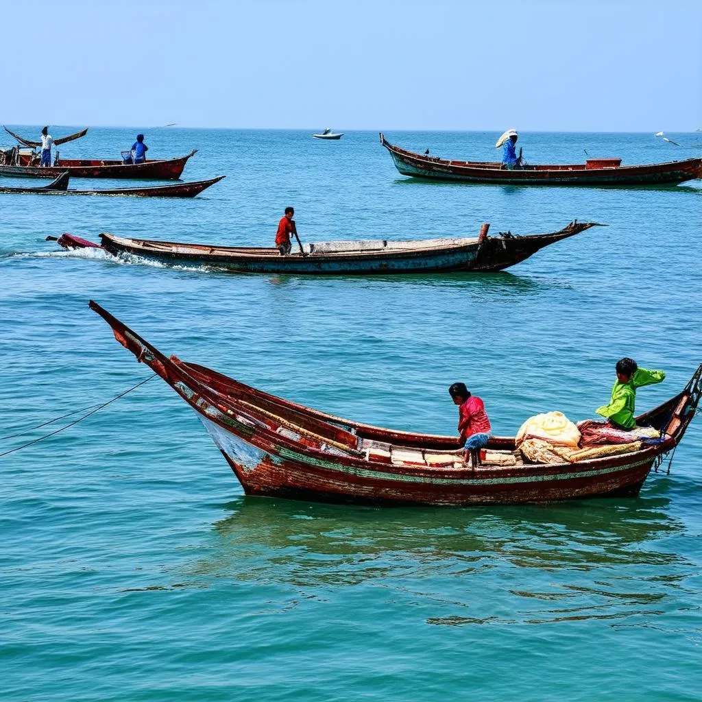 Tàu Cá Việt Nam Trên Biển