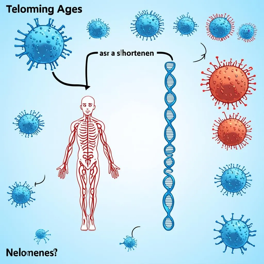 Telomere ngắn đi khi lão hóa