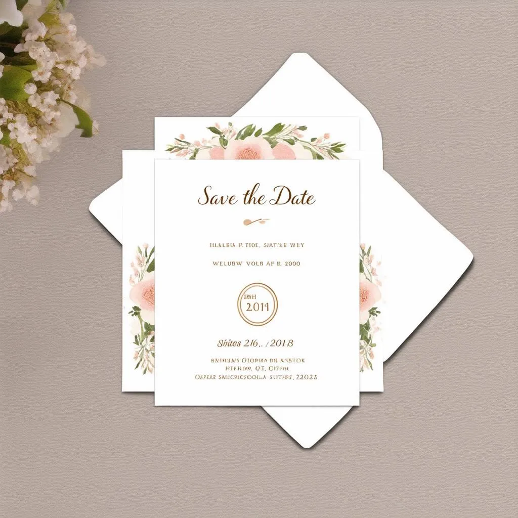 Thiệp mời save the date đám cưới