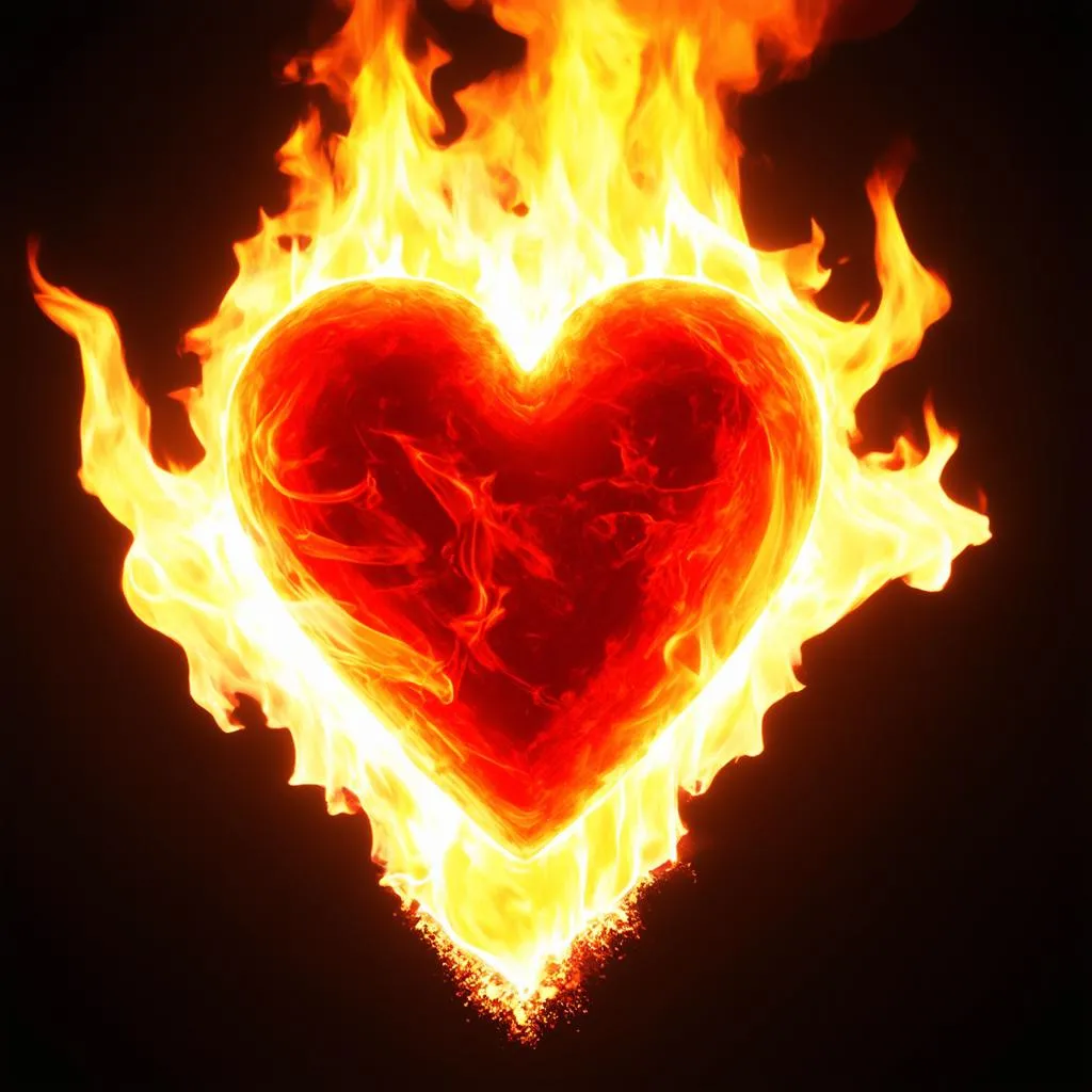 Burning heart