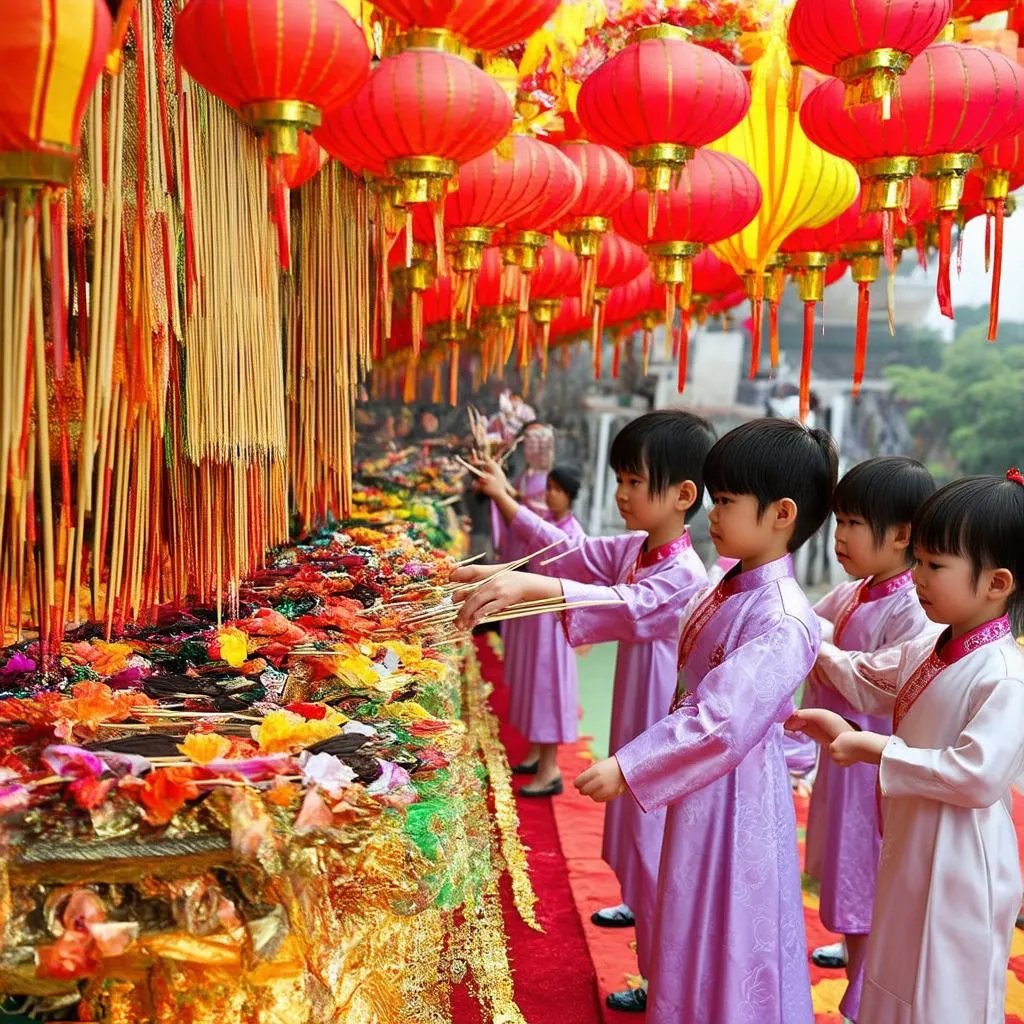 Children at the Temple