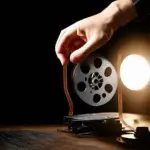 Rewind a film reel