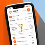 Ứng dụng Strava trên điện thoại